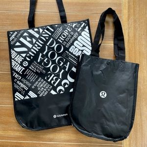 Two (2) Lululemon Totes - Black